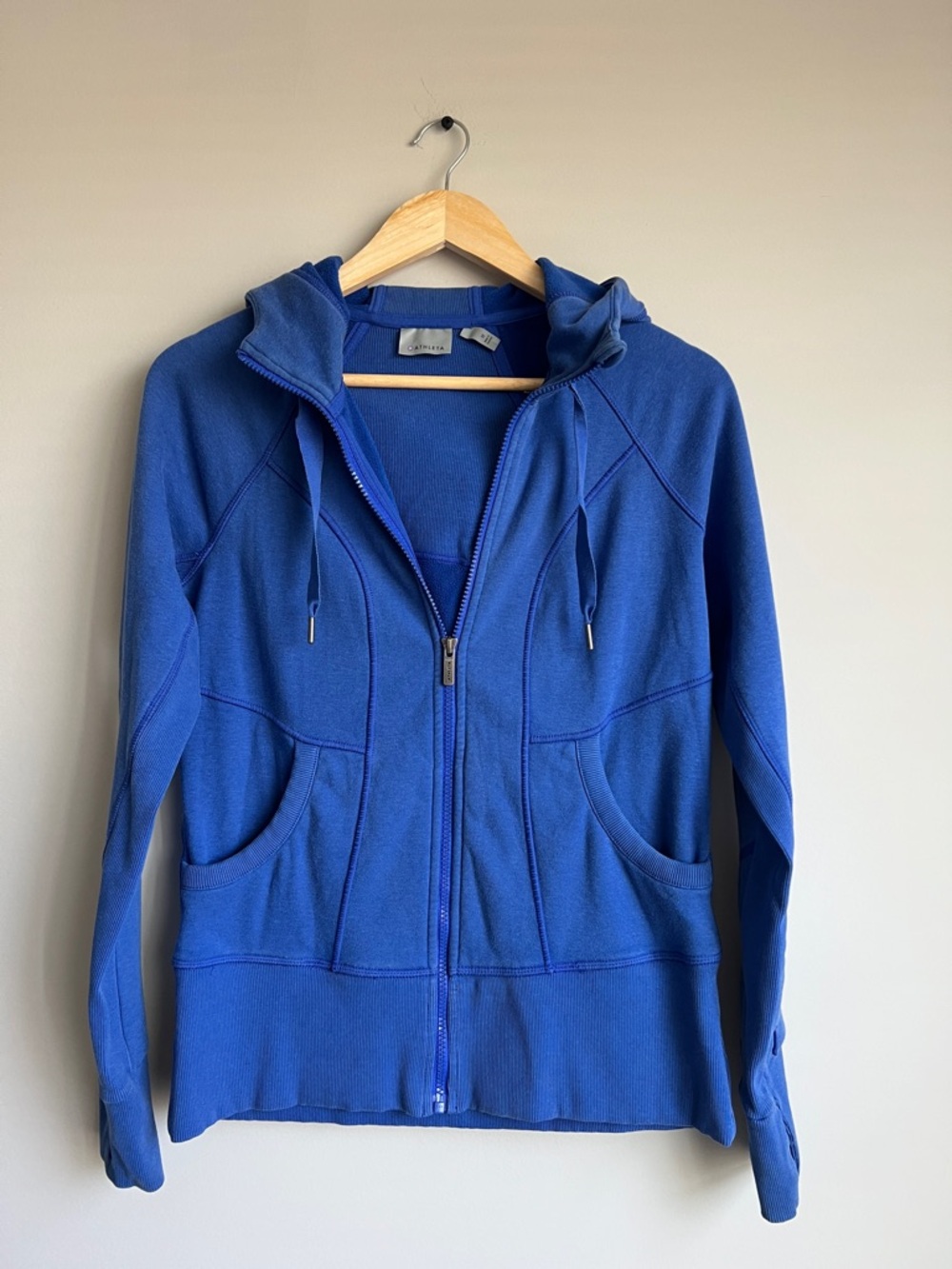 Athleta Blue Zip-Up Hoodie Jacket Size M